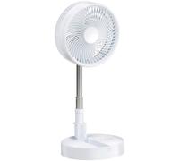 Rechargeable Telescopic Table Fan USB Adjustable Height Portable White
