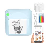 Rechargeable Thermal Pocket Printer, Wireless Mini Sticker Printer, 4 Inches Compact Pocket for Photos Notes Art, Portable Device for Home Office School Travel Outdoor Indoor, Business Use