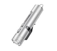 Rechargeable Torch, Mini Flashlight - The Ultimate Everyday Micro Tool Emergency Rechargeable LED Magnetic Tactical with Hat Clip for Camping,Hiking(Silver)