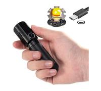 Rechargeable Torch XHP 10,000 Lumens Compact Mini Led Small Super Bright The Most Powerful Torch Flashlight in Small Compact Size Including Battery and Type C Fast Charging Hiking Gifts (Big) [Energy