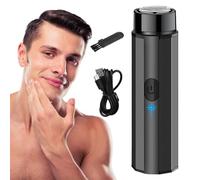 Rechargeable Travel Electric Shaver - Men's Portable Shaver for Short and Hard Beards | Compact Travel Razor for Shaving, Trimming and Grooming, Rechargeable and Convenient to Carry on Mov