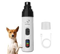 Rechargeable USB Charging Electric Pet Nail Grinder, Dog Nail Grinder Upgraded, Super Quiet Electric Pet Nail Grinder with 2-Speed & LED, Cordless Pet Nail Trimmer for Small Medium Large Dogs Cats