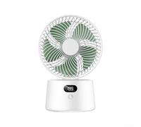 Rechargeable USB Desk Fan with 199 Speed Levels and 90° Adjustable Head, Portable Air Circulator for Kitchen, Office, Bedroom, Dorm, Living Room and Outdoor(White)