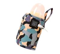 Rechargeable USB Milk Bottle Warmer Bag Insulated Carrier Adjustable Strap for Travel Security Polyester Fabric USB Warmed Infant Bottle Bag