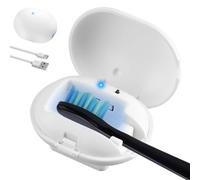 Rechargeable UV Toothbrush Sanitizer Case,Portable Travel Toothbrush Holder Sterilizer with UV-C Light and Holder Hanging Standing Case Fits Most Manual Electric Toothbrush Heads Ideal Hygiene Gift