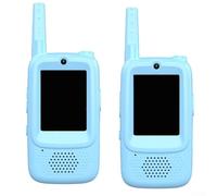 Rechargeable Video for walkie Talkie for Kids, HD Camera Voice Changer Fun Wireless Electronic Toy(Blue+Blue)