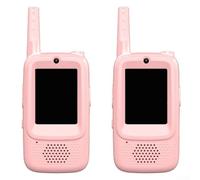 Rechargeable Video for walkie Talkie for Kids, HD Camera Voice Changer Fun Wireless Electronic Toy(Pink+Pink)