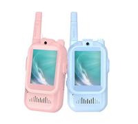 Rechargeable Walkie Talkies 2-inch Screen Video Intercom Walkie Talkie for 3 4 5 6 7 8 Years Old Boys and Girls