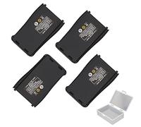 Rechargeable Walkie Talkies Battery Pack Replacement with Case - Original 1500 mAh Li-ion Battery for Baofeng BF-888S, Arcshell AR-5, Pxton PX-888S Walkie Talkie (4 Pack)
