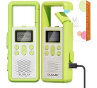 Rechargeable Walkie Talkies for Adults Kids, Long Range Two Way Radio | 3km, VOX, SOS , Built-in Torch, FM, USB-C,8 Channels Ideal for Hiking, Camping, Family Use(2 Pack)
