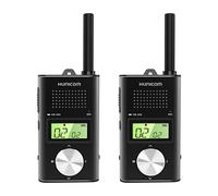 Rechargeable Walkie Talkies for Adults, Metal Case Premium Long Range Two Way Radio - PMR Walky Talky with 1000mAh Battery VOX Back Clip (BLACK)