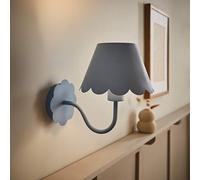 Rechargeable Wall Light Fitting Scallop Shade Living Room Bedside Pastel Light
