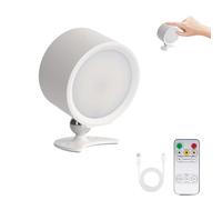 Rechargeable Wall Lights Indoor with Remote Control - 3 Color Temperatures, Dimmable 360° Free Rotation, Battery Operated Wall Lights, Wall Lighting, Sconces for Bedroom Bedside Reading Decor, White
