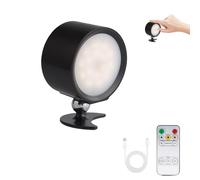 Rechargeable Wall Lights Indoor with Remote Control - 3 Color Temperatures, Dimmable 360° Free Rotation, Battery Operated Wall Lights, Wall Lighting, Sconces for Bedroom Bedside Reading Decor, Black