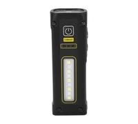 Rechargeable Warning Flashlight, Handheld Black Flashlight Spot Light Magnet Suction IPX4 Waterproof