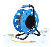 Rechargeable Water Level Gauge with Fixed Probe, Steel Measuring Tape, Clear Display, and Buzzer Alert for River and Reservoir Monitoring