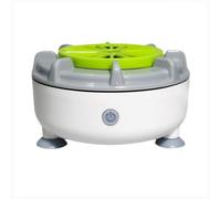 Rechargeable waterproof automatic cleaner, portable fruit and vegetable washing machine with swirl & ultrasonic tech, for fruits, vegetables, grains, meat,White,B