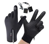 Rechargeable Waterproof Windproof USB Heated Thermal Gloves - Extra Thick Fast Heating for Men & Women - Outdoor, Motorcycle, Cycling, Skiing