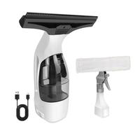 Rechargeable Window Vacuum Cleaner Cordless with 28cm Suction Nozzles & 150ml Tank & 300ml Spray Bottle & Microfibre Cloth, Cordless Handheld Window Vacuum Cleaner for Window Condensation, Mirrors