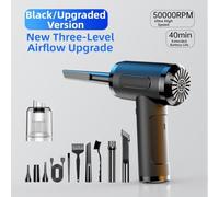 Rechargeable Wireless Blower with 51000 RPM, Adjustable Speeds & LED Lights, USB-C Fast Charging, 6000mAh Battery, for Computer Keyboard, Car, Home Office Cleaning