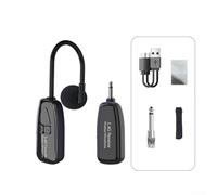 Rechargeable Wireless Clip-On Microphone for Saxophone Trumpet Trombone with Hypercardioid Pattern for Stage (One pull one)