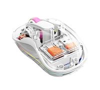 Rechargeable Wireless Computer Control | Transparent Tri-Mode Computer Control Rechargeable,No Noise for Working Learning and Game Playing for Living Room, Dormitory, Library