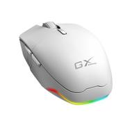 Rechargeable Wireless Gaming Mouse, 3200 DPI, Bluetooth/2.4G, 7 Color LED, 8 Backlight Modes, 6 Buttons, Adjustable DPI with AI Codriver, White