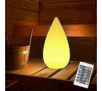 Rechargeable Wireless LED Teardrop Sauna Lamp - IP54 Dimmable RGB, for Bedside & Outdoor Use