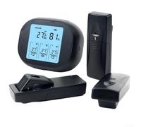 Rechargeable Wireless Thermometer Hygrometer with 100m 433MHz Range, 30s Update Cycle, Max/Min Tracking, and Dual External Sensor Inputs (one to three)