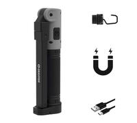 Rechargeable Work Light,1550LM, LED Magnetic Light ，Full-Range dimming,5000mAh Type-C Fast Charge, IP65 IK07 UV, Heavy Duty Light for Mechanic, Garage & Job Site,GRAVPWR F8(Grey)
