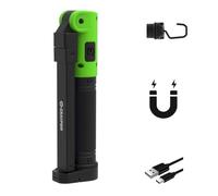 Rechargeable Work Light,1550LM, LED Magnetic Light ，Full-Range dimming,5000mAh Type-C Fast Charge, IP65 IK07 UV, Heavy Duty Light for Mechanic, Garage & Job Site,GRAVPWR F8 (Green)