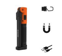 Rechargeable Work Light,850LM, LED Magnetic Light,Full-Range dimming，2600mAh Type-C Fast Charge, IP65 IK07 UV, Heavy Duty Light for Mechanic, Garage & Job Site,GRAVPWR F7 (Orange)
