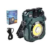Rechargeable Work Light | LED Rechargeable Magnetic Work Light,Bright Flashlights with 5 Lighting Modes Portable Solar Powered Camping Lamp for Car Repair Floor Job Site Home