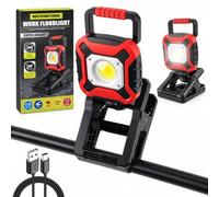Rechargeable Work Light, Magnetic LED Inspection Lamp with Clamp and Stand | 1000 Lumen Portable Work Light Rechargeable with 4 Light Modes, USB Output and 360 Degree Adjustment for Garage Camping