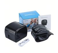 Rechargeable Wrist Blood Pressure Monitor with Accurate Voice Broadcast, USB-C BP Monitor with WHO Indicator, Dual User Memory & Travel Case for Home Use