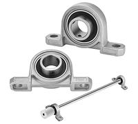RECHCIGA 2PCS Pillow Block Bearings Zinc Alloy Housing Bearings Mounted Pillow Block Ball Bearing Block with Flange Bearing 20mm Bore Self-adjust Center Mounted Support for Axis Shaft Machine