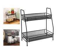 RECHCIGA Spice Rack Organizer Countertop Storage Shelf 2-Tier Spice Rack Stand Kitchen Removable Worktop Storage Shelf for Spice Makeup Can Seasoning Bottle Jam Jars Cosmetic（35.5 * 14 * 33.5cm）