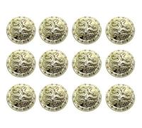 RECHERE 12pcs Metal Round Shank Button Chinese Dragon Coat Outerwear Buttons Gold 25mm 40L