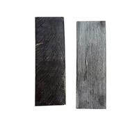 RECHERE 2pcs Black Buffalo Horn Knife Handle Scale Slabs DIY Knife Sword Gun Making Supplies Material