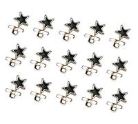 RECHERE 30 PCS Star Shape Plastic Shank Buttons Craft for DIYS Sewing Embellishment (Gold with Black,12mm)