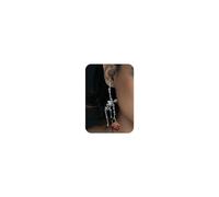 RechicGu Halloween Jointed Skeleton Pumpkin Earrings for Women Gothic Swing Hand Skull Dangle Earrings Crystal Pumpkin Earring for Halloween Costume Accessories Cosplay Jewelry Gift, Zinc, crystal
