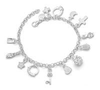 RechicGu Mythology Fairytale Lucky Charms Cuff Bangle Bracelet Cross Leaf Moon Face Celtic Cat, M, no gemstone