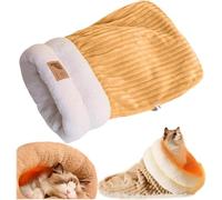 Rechory Cat Winter Sleeping Bag | Self- Warming Cat Cave Bed | Cat Sleeping Bag For Indoor Cats | Self- Warm Cat Bed Cave Flu-ffy Cat Tunnel Calming Sleeping Bags For Cats Up To 5kg/11lb