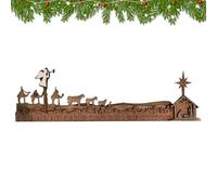 Rechory Countdown Calendar Desktop Ornaments | Christmas Wood Countdown Ornaments | Wooden Toy Detailed Craft Decorations for Holiday Bookshelf Desktop Windowsill Mantel Girls Boys Children