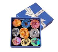 Rechory Crystals and Stones, Natural Rough Stones Crystal, Stylish Calming Luck Gem for Men Women Enthusiasts Home Workplace Desk Collections Crafts Meditation