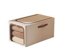 Rechory Fabric Bins,Large Clothing Storage Box | Clear Window Cube Reusable Stackable Waterproof Large Capacity Double Zipper for Dorm Comforter Closet Blankets Playroom College Laundry