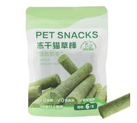 Rechory Feline Grass Treats - Edible Snack Kitten Chew Toy,High Protein Chicken Freeze Dried Cat Grass Sticks for Adults Kittens Hairball Removal Teeth Cleaning