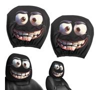 Rechory Funny Headrest Covers Halloween,1 Pair Automobile Headrest Protector - Elastic Head Rest Covers Decoration for Auto Vehicles Passenger Driver Men Women Halloween Accessories