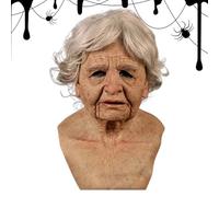 Rechory Halloween Elderly Masque Latex Halloween Headgear | Carnival Masque for Party, Performance, Prank, Holiday Events, Haunted House