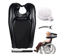 Rechory Inflatable Hair Wash Basin - Blow Up PVC Head Pillow Mobile Salon - Bedridden Rinse Basin Neck Support | for Seniors Pregnant Women Children Kids